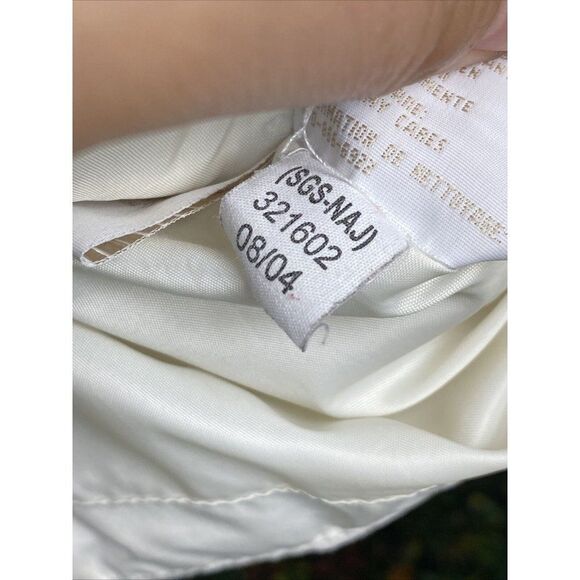 Small Tommy Hilfiger Outerwear Puffer Jacket Coat White + Hood Womens Small 2004 - Picture 5 of 12